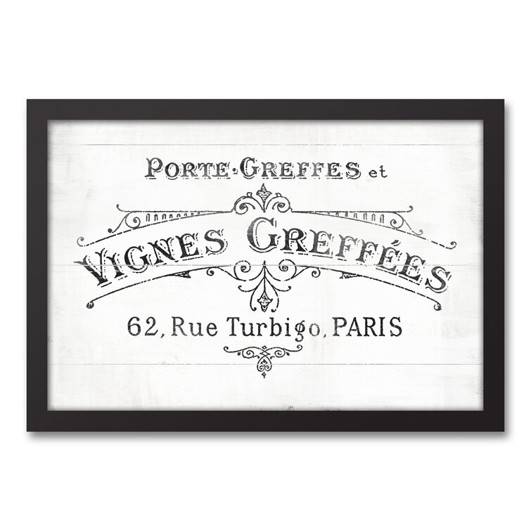 Williston Forge Vintage Wine Label Paris Framed On Canvas Print